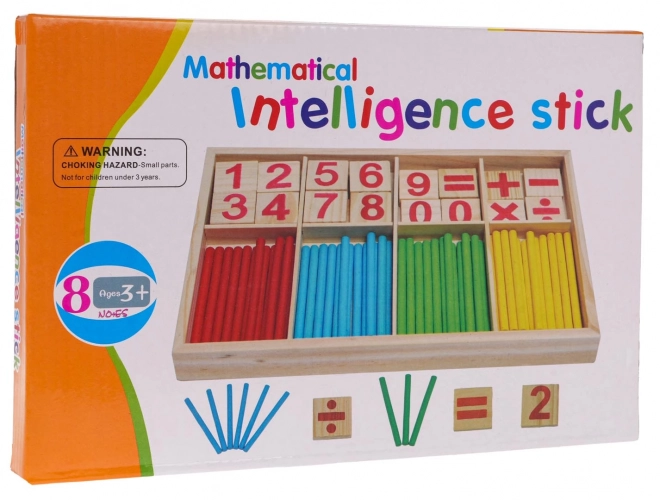 Wooden Math Learning Sticks Game