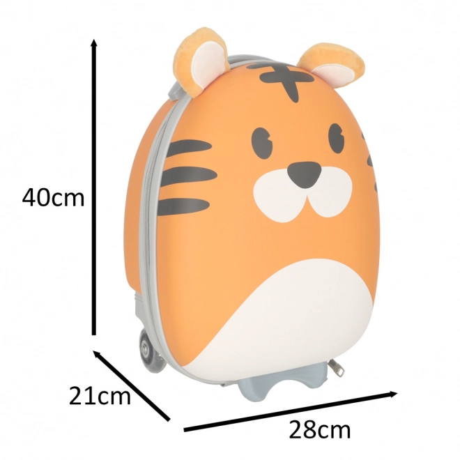 Children's Travel Suitcase With Wheels Tiger