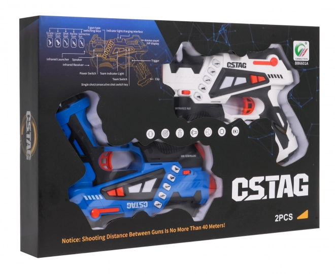 Laser Gun Set for Kids - Electronic Display & Shooting Modes