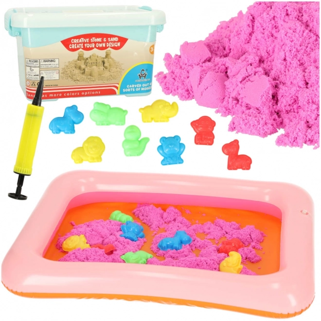 Beige Kinetic Sand with Molds