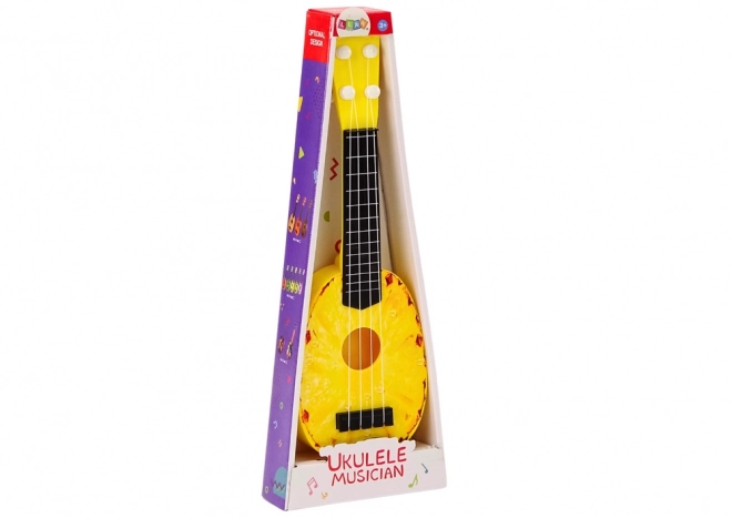 Children's Pineapple Themed Mini Yellow Ukulele