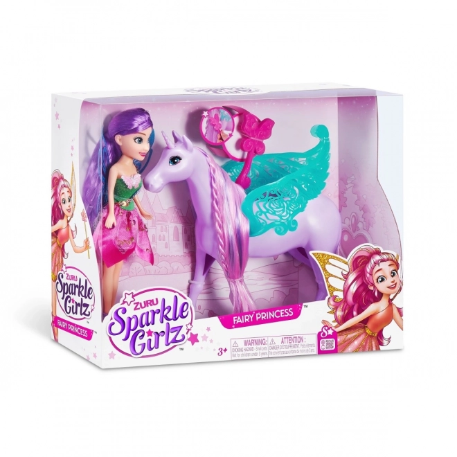 Sparkle Girlz Fairy Doll with Unicorn