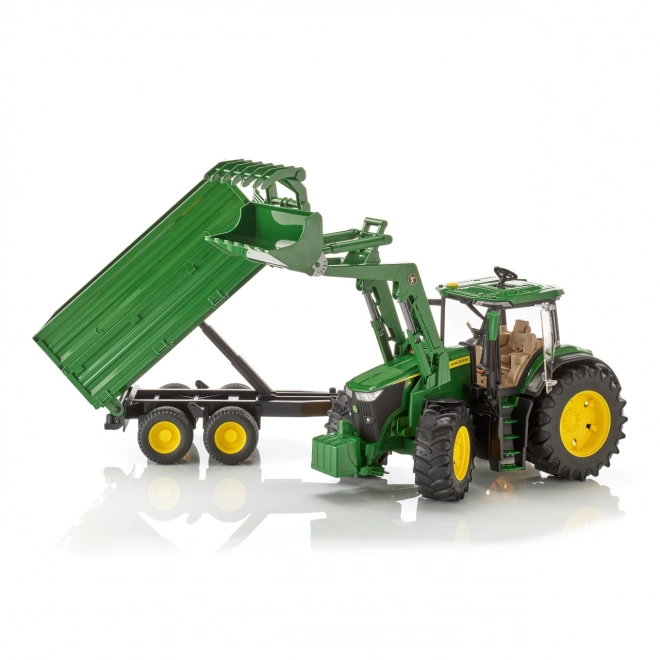 Bruder John Deere Tractor with Loader and Tandem Trailer