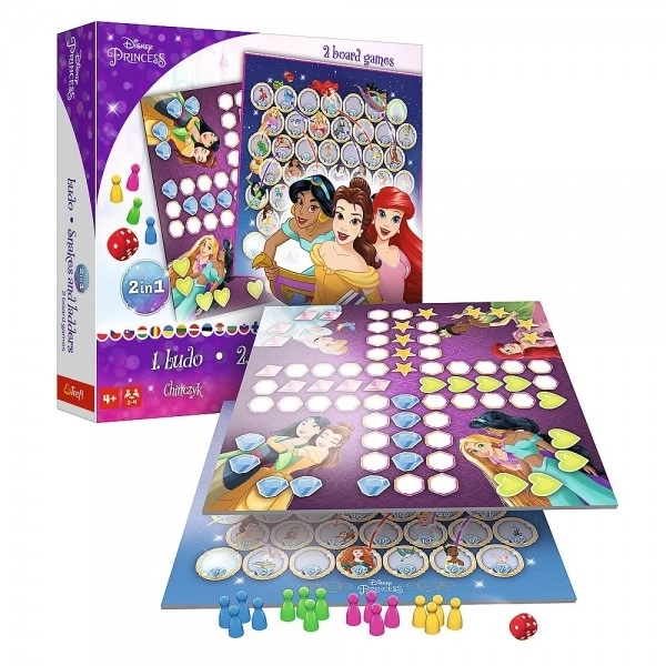 2-in-1 Board Game - Ludo / Snakes and Ladders, Disney Princesses