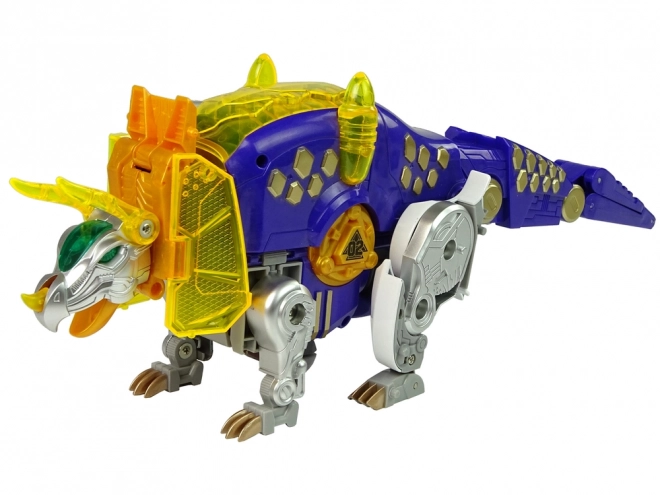 Dinobot Transforming Dinosaur Purple Triceratops with Target