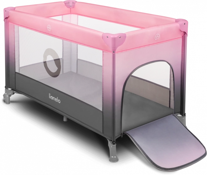 Lionelo baby travel cot Stefi in multicolor – Pink Ombre