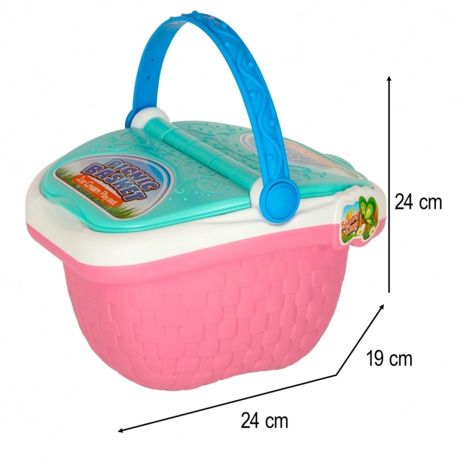 Cesto da picnic con dessert