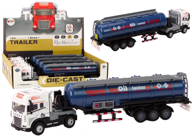 Fuel Tanker Truck 1:24 with Trailer, Sounds & Lights