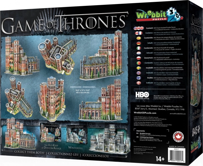 Game of Thrones The Red Keep 3D Puzzle