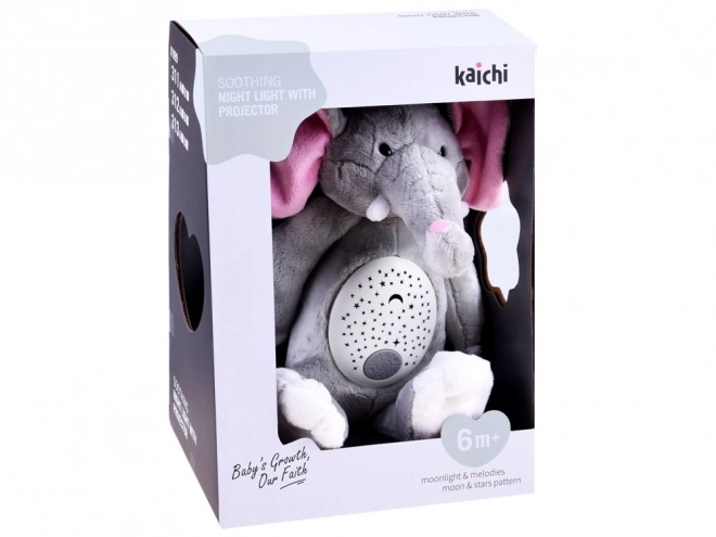 Plush Elephant with Lullaby Projector