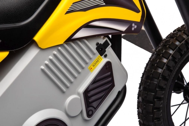 Battery Powered Children’s Cross Motorbike Yellow