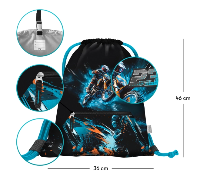 Practical front zip pocket