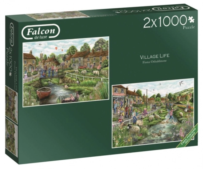 Falcon Puzzle Life in the Countryside 2x1000 Pieces