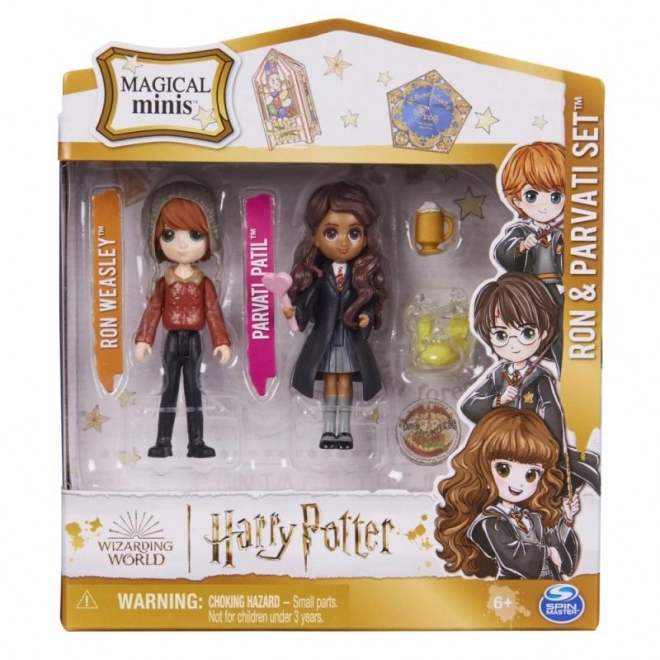 Harry Potter Ron and Parvati Figurine Set with Accessories