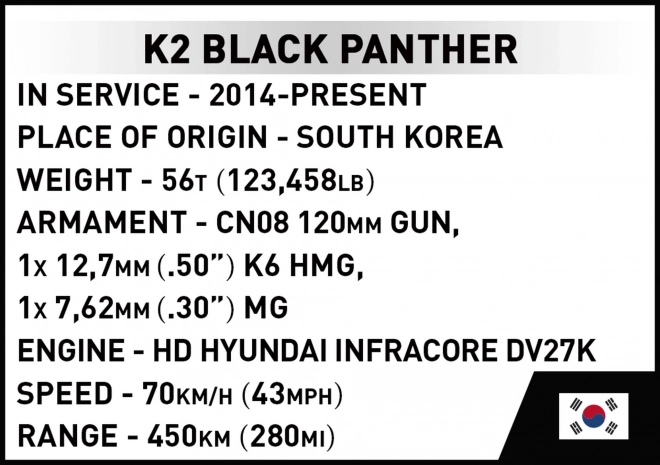 Bricks Model K2 Black Panther Tank