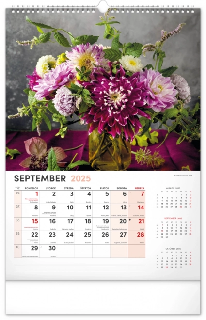 Wall Calendar Flowers 2025