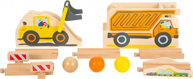 small foot construction site ball track set