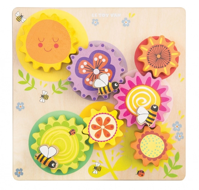 Colorful Wooden Gear Puzzle by Le Toy Van