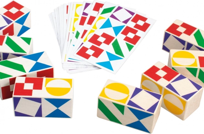 Spoločenská hra Domino Match z dreva v krabičke