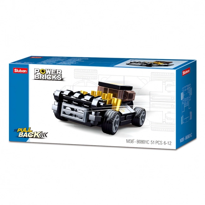 Sluban Pull Back Car Black Mod Rod