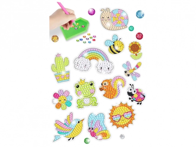 Diamond Art Animal Garden Rainbow Stickers Set