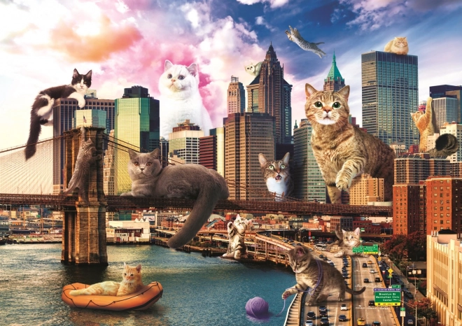 Funny Cities: Cats in New York Puzzle 1000 Pieces