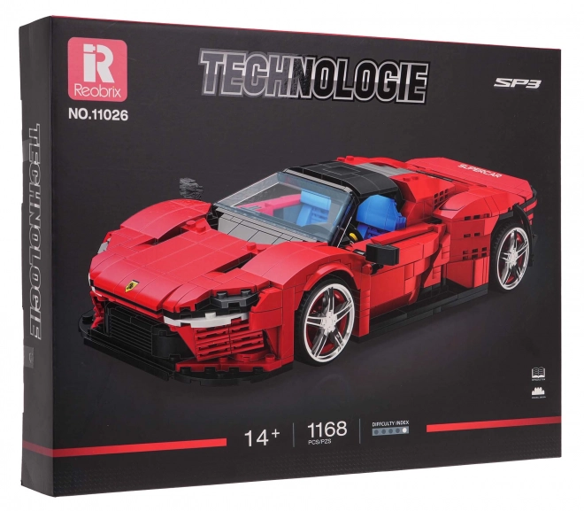 Red Sports Car Building Blocks Set