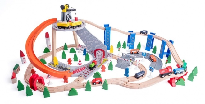 Train Set with Slide and Crane