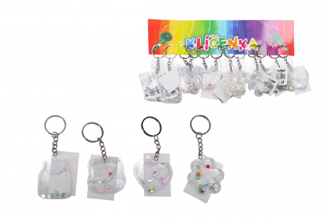 Acrylic Keychain with Glitter and Liquid - Mixed Designs