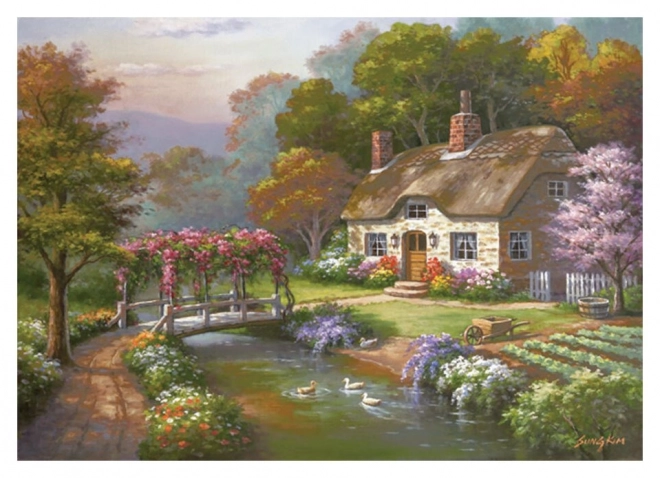 House with Roses 3000 Piece Puzzle