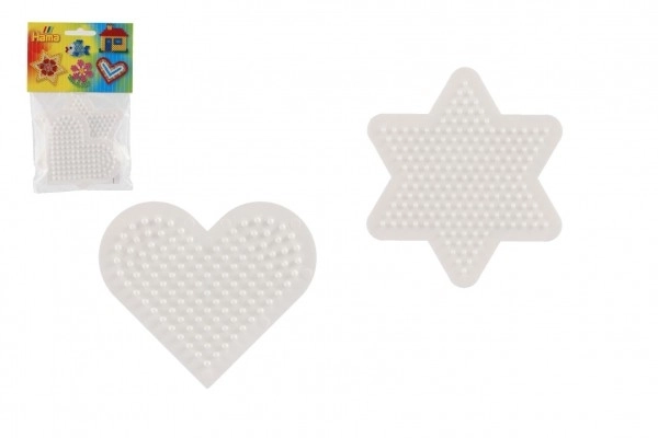 Perler Bead Pegboards - Star and Heart