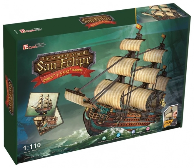 3D Puzzle of the Spanish Armada San Felipe