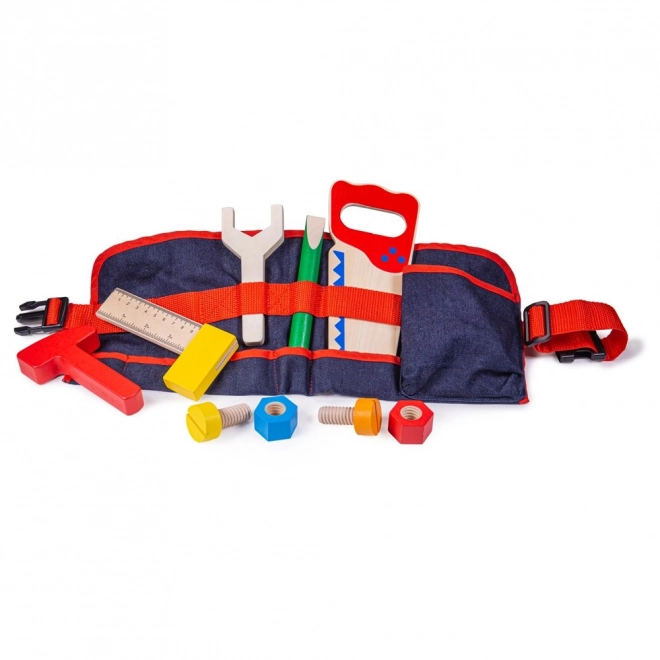 Wooden Tool Set on Red Belt