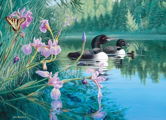 Cobble Hill Puzzle Loon at the Iris Bay 500 Pieces