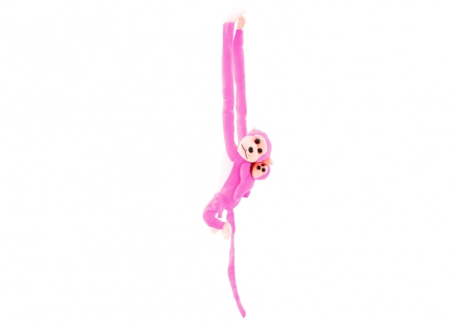 Plush Monkey Toy with Baby Pink 70cm