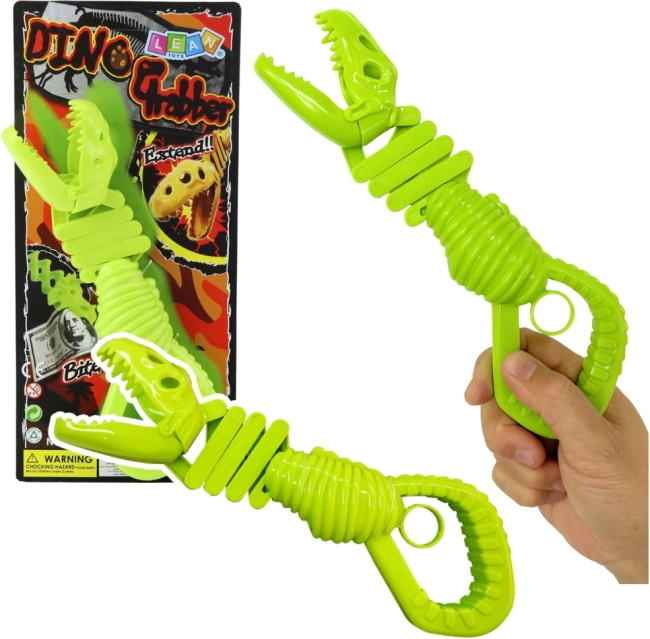 Squelette de dinosaure mordant – pince verte