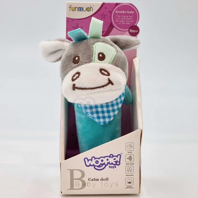 Osso di peluche sensoriale con fischietto Woopie