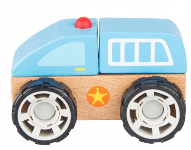 Wooden Blocks Police Car