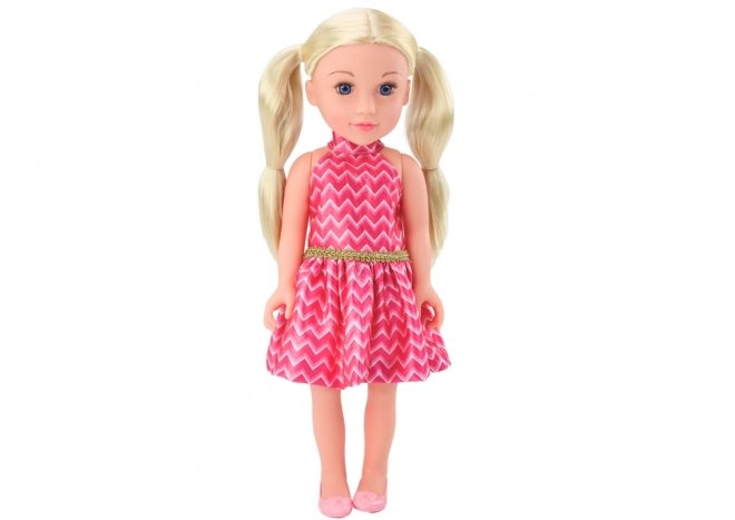 Large Doll with Blonde Hair and Pink Dress