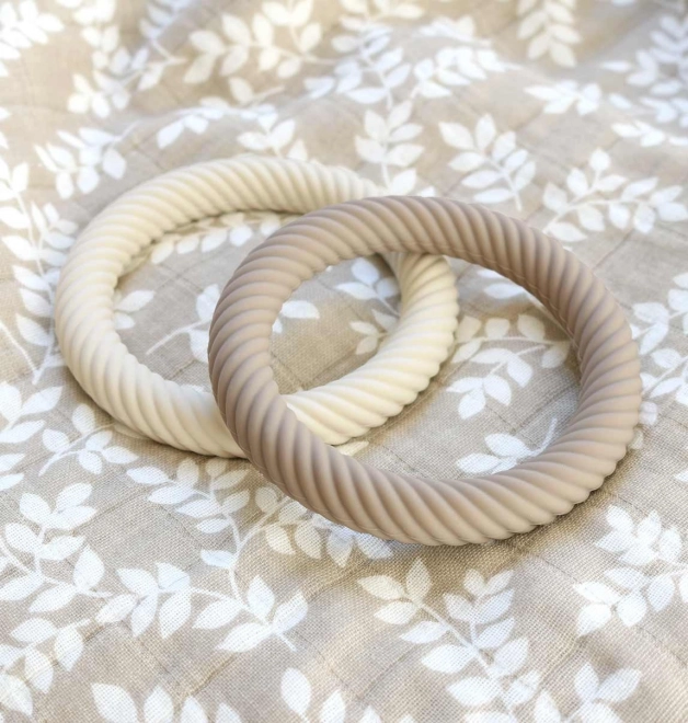 Silicone Teethers Set - Taupe by A Little Lovely Company