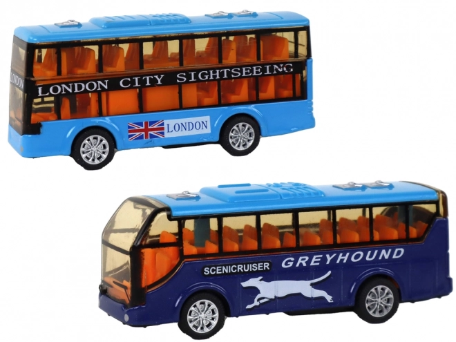 Colorful Friction-Powered Bus Set