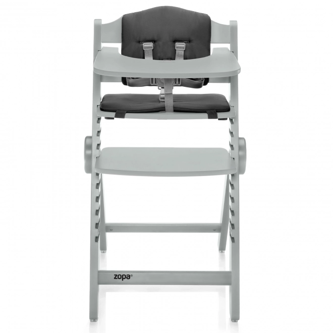 Wooden High Chair Clipp & Clapp Grey