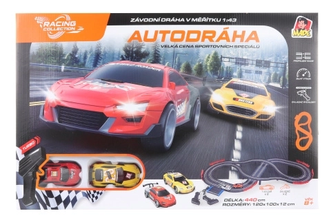 Electric Racing Track Set with Two Cars