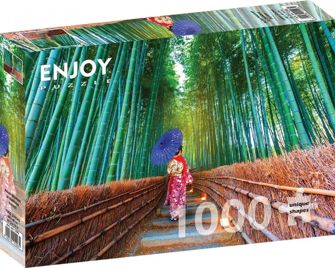 ENJOY Asian Woman in Bamboo Forest Puzzle