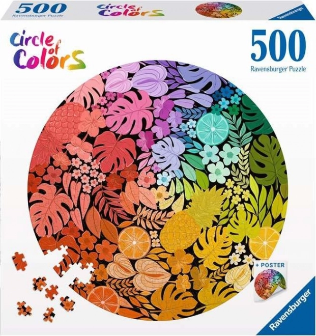 Ravensburger Color Circle Tropical Round Puzzle 500 Pieces