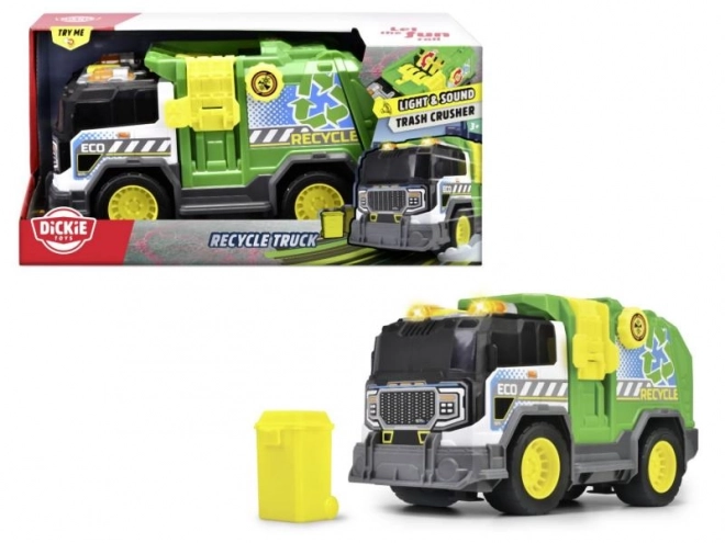 Green Garbage Truck with Lights and Sounds