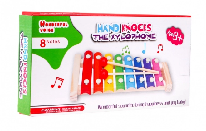 Wooden Xylophone for Kids with Rainbow Keys