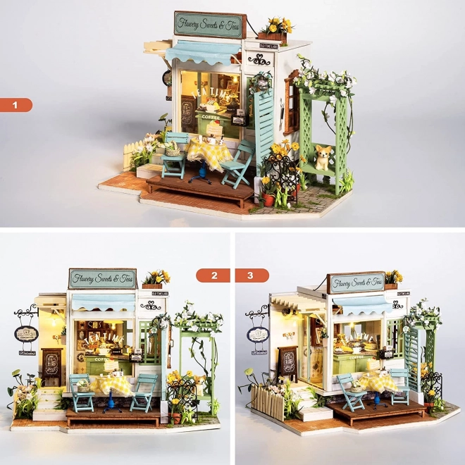 Robotime DIY Miniature Cafe With LED Light