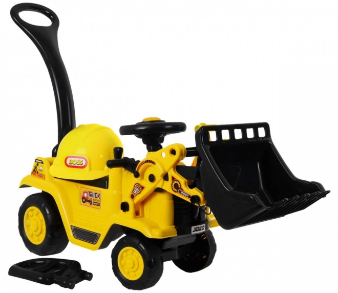 Ride-On Bulldozer with Movable Shovel and Horn for Kids