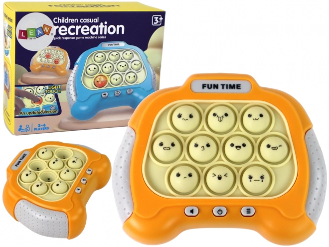 sensory game pop it console with lights and sounds yellow